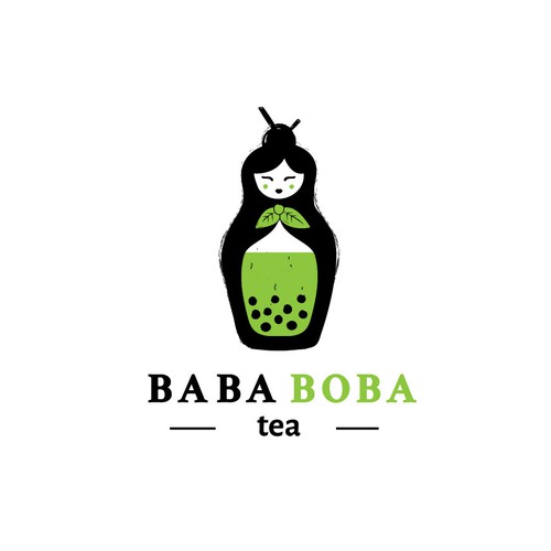 Asian logo with the title 'Logo concept for an high end boba tea shop'