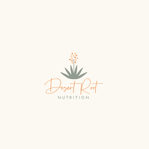 Desert logo with the title 'Clean, organic logo for a nutritionist'