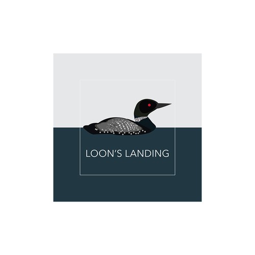 Leisure logo with the title 'Illustration logo for Loon's landing lake property'