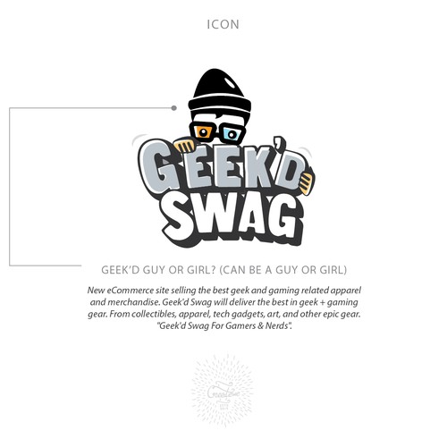 Geeky design with the title 'Logo design for a e-commerce site'