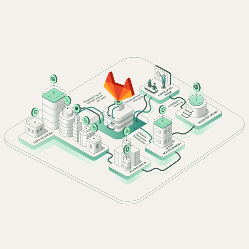 Image illustration with the title 'Technical Architectural Diagram'