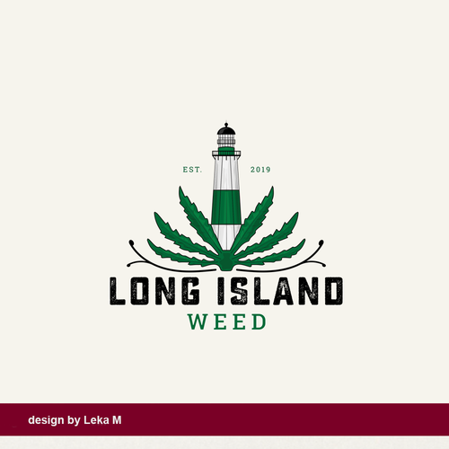 Lighthouse logo with the title 'long island weed'