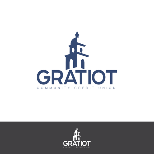 Integrity logo with the title 'Clean Logotype featuring the Gratiot County Courthouse bell tower. Indicating community and integrity. '