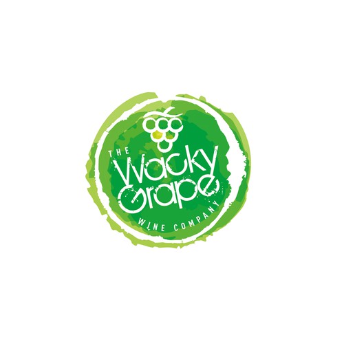 Winery logo with the title 'The Wacky Grape'