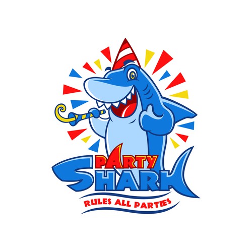 Shark design with the title 'PartyShark needs a new logo'