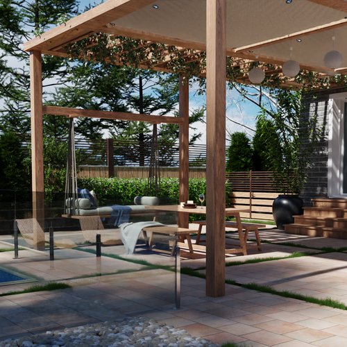 Remodeling design with the title '3D Landscaping Project'