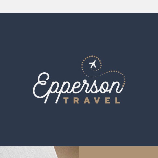 Plane logo with the title 'Logo design for a new travel agency'