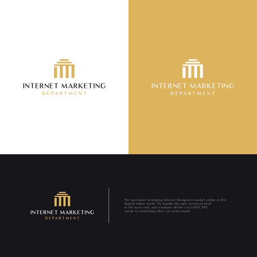 Digital marketing logo with the title 'SEO and Interior Design company logo'