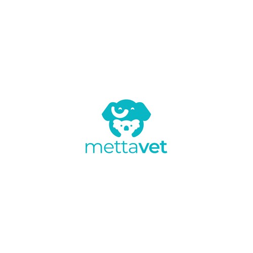 Turquoise logo with the title 'mettavet'