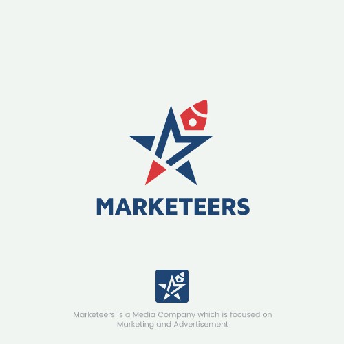 Marketing brand with the title 'Designed Bold Logo For Media Company'