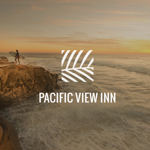 Hotel logo with the title 'Pacific View Inn'