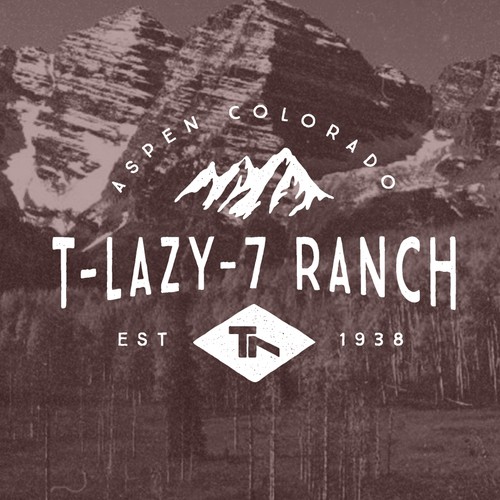 Woods design with the title 'T-Lazy-7 Ranch'