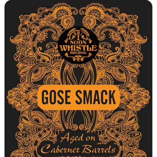 Intricate design with the title 'Beer label'