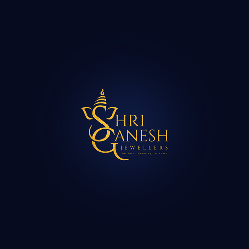 Jewelry brand with the title 'Shri Ganesh jewellers inc Logo Design'