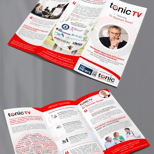 Media design with the title 'Media health brochure'