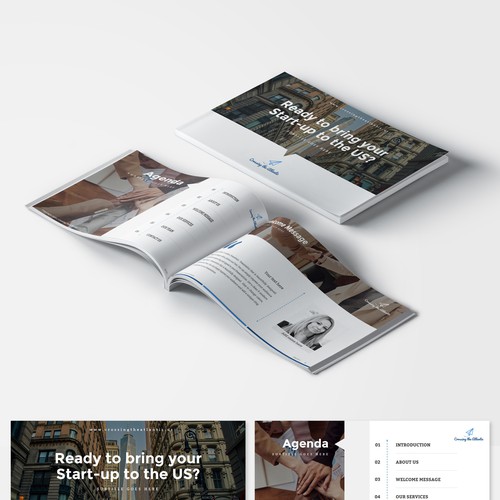 Master design with the title 'Start-ups to the USA template'