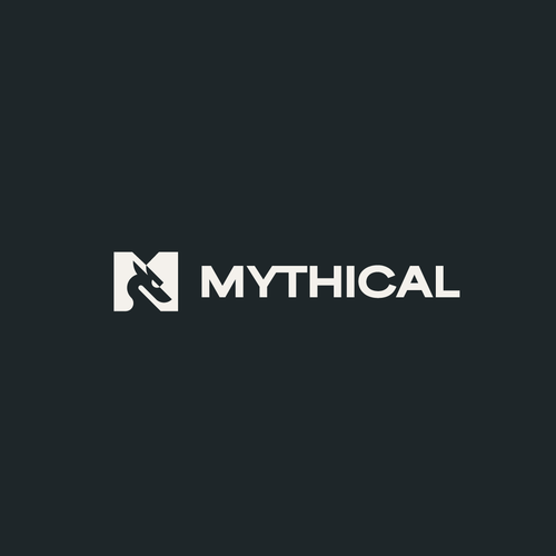 Mythical logo with the title 'Dragon Logo for an Audio Video Communications Company'