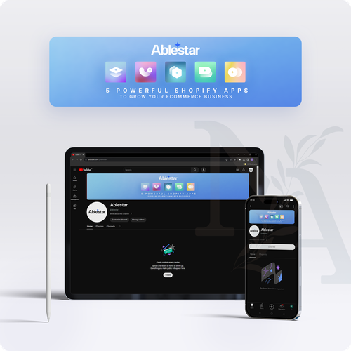 Theme design with the title 'Youtube Cover Design'