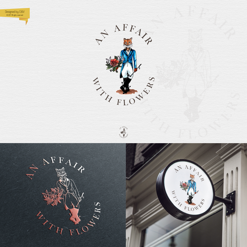 Fox logo with the title 'Logo for floral business'