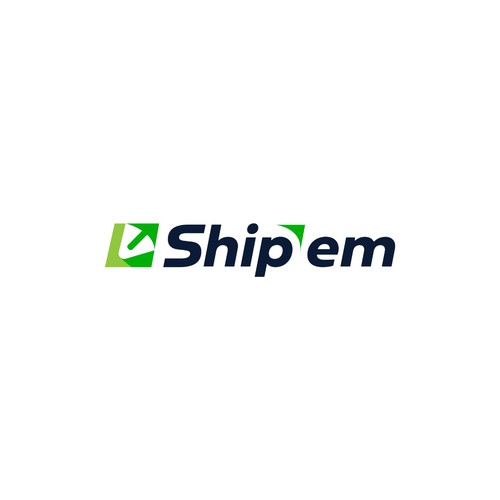 Shipping logo with the title 'Ship'em logo design by Ma Masud Hossen'