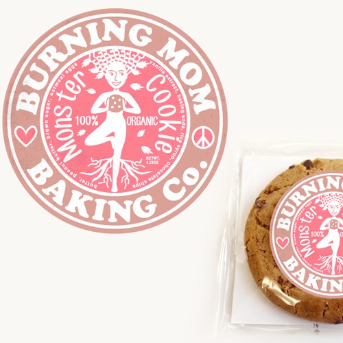 Baking design with the title 'Organic Monster Cookie Logo'