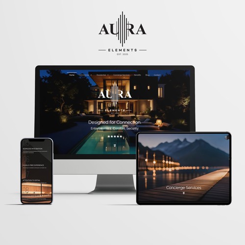 Design with the title 'Corporate Identity & Site for an Energy & Wellness Brand'