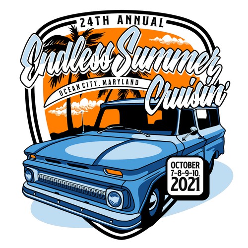 Cuisine design with the title 'cruisin summer'