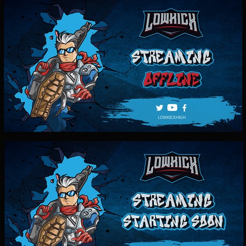 Steampunk artwork with the title 'Twitch Overlay for LowKick'