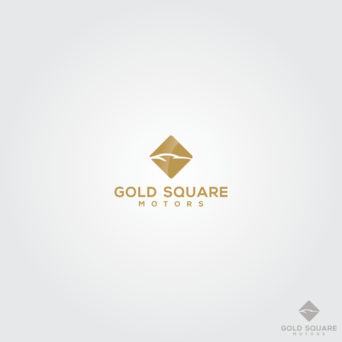 Car dealership logo with the title 'Logo for Gold Square Motors'