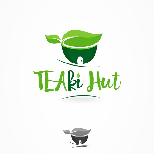 Hut logo with the title 'Logo design for Teaki Hut'