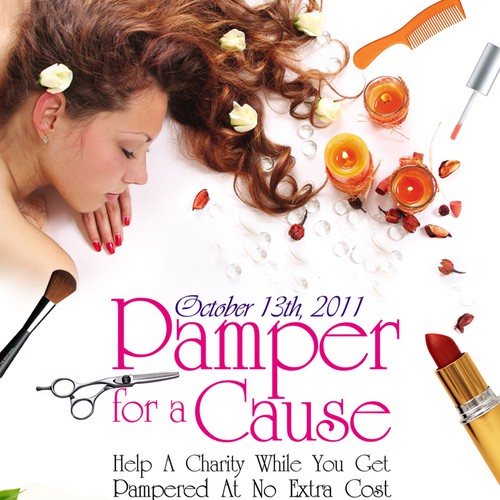 Saloon design with the title 'Flyer Design'