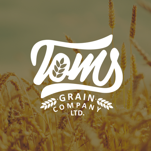 Grain logo with the title 'Logo concept for agriculture company.'