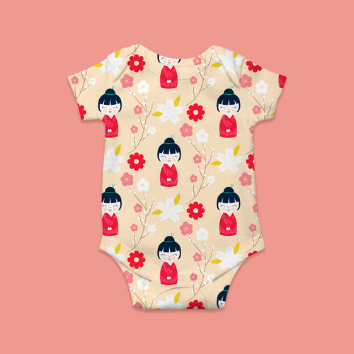 Pattern t-shirt with the title 'Baby onesie'
