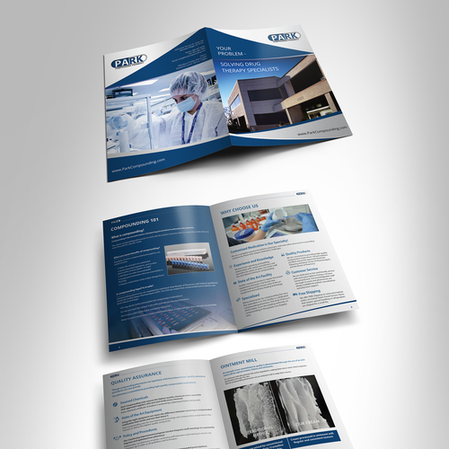 Attractive design with the title 'Professional and eye catching sales/marketing booklet'