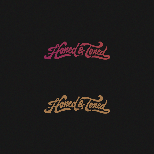 Hand-lettered logo with the title 'Honed and Toned'