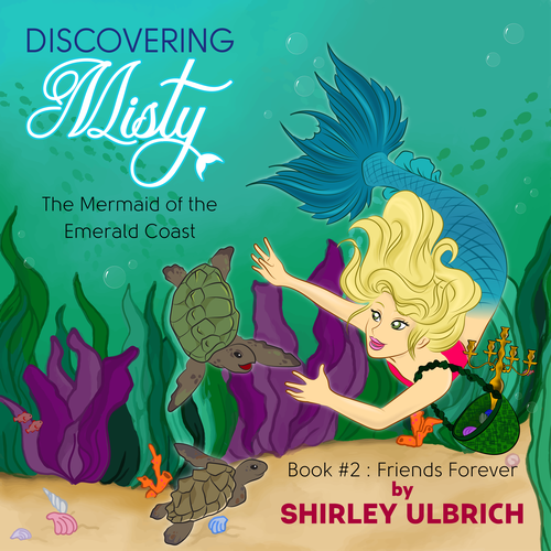 Ocean book cover with the title 'Mermaid Book Cover'