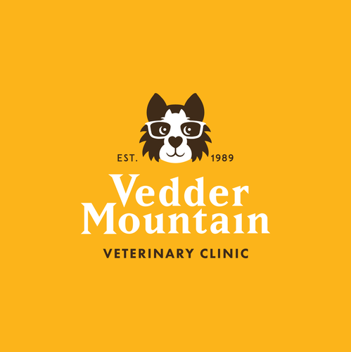 Animal hospital logo with the title 'Vedder Mountain Veterinary Clinic'