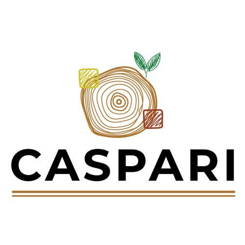 Wood brand with the title 'Caspari, wooden pallete'