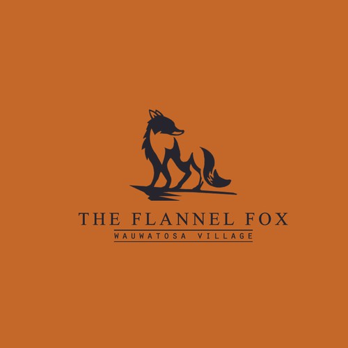 Abstract fox logo with the title 'Logo for a store'