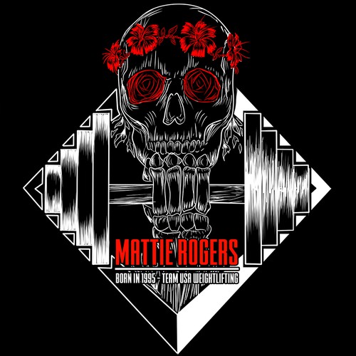 Geometric t-shirt with the title 'USA Weightlifting Team'