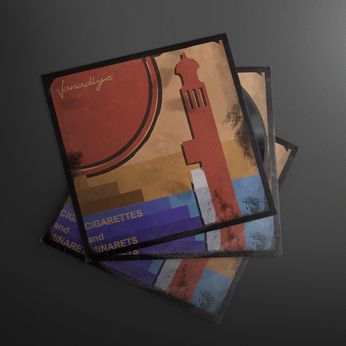 Different design with the title 'Vandalye: Cigarettes And Minarette. Cover Art'