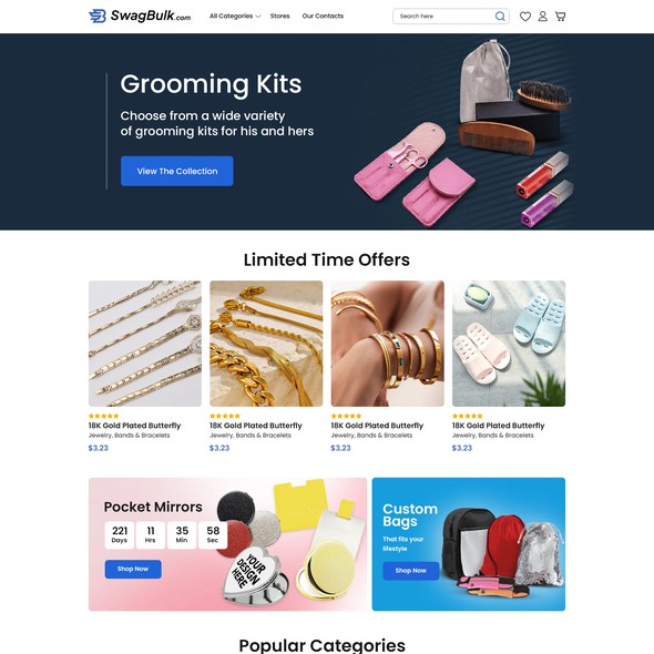 Website with the title 'Website design'