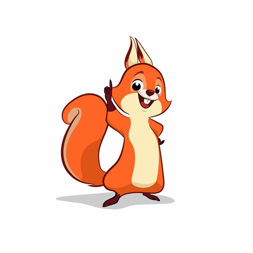 Cute animal design with the title 'Squirrel Mascot Design'