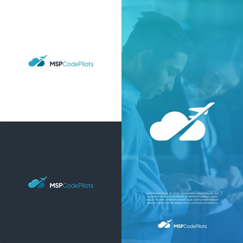 Startup brand with the title 'MSP Code Pilots logo'