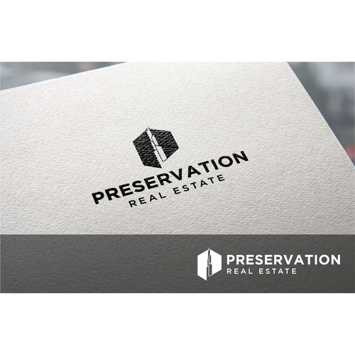 Town logo with the title 'Real estate'