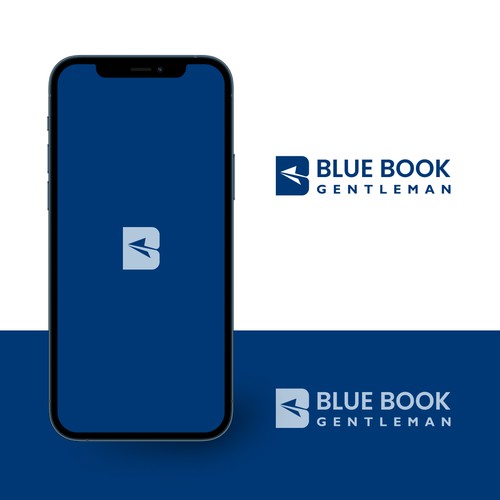 Booking logo with the title 'Blue Book Gentleman'