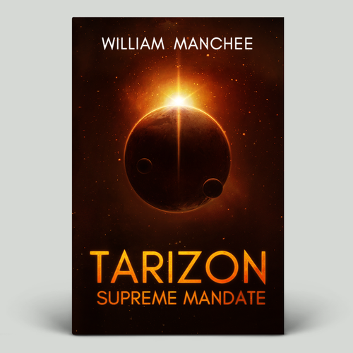 Science-fiction book cover with the title ''Tarizon: Supreme Mandate' Book Cover Design'