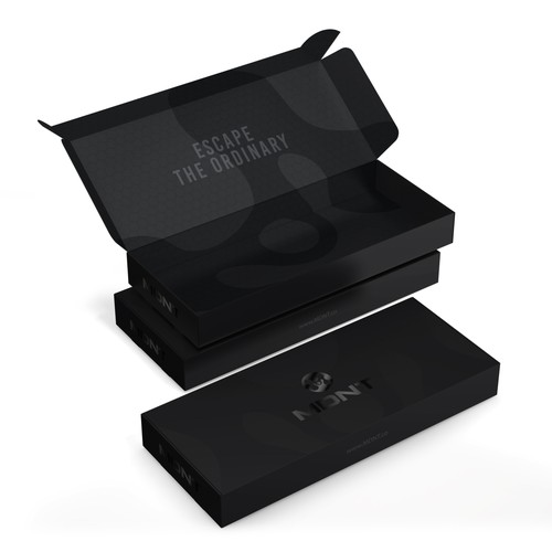 Luxury packaging with the title 'MDNT'
