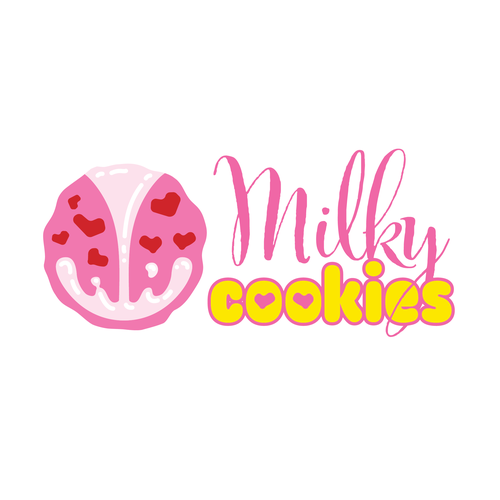 Cookie logo with the title 'Feminine-themed cookie logo concept for one-time sale'