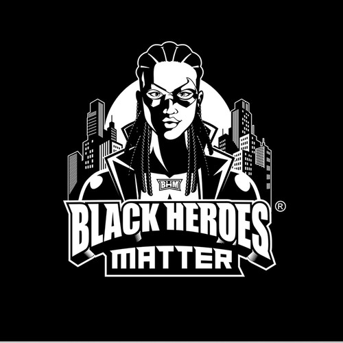 Batman logo with the title 'Black Heroes Matter'